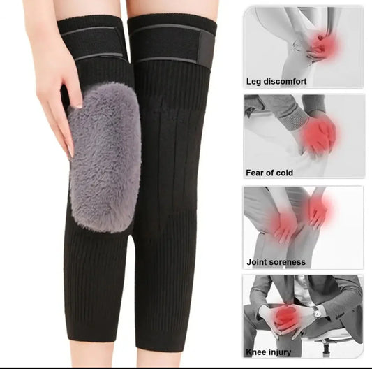 wool Knee Warmers -30° warm knee pads with strap for men and women